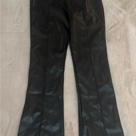 Princess Polly Pants - NWT- Princess Polly Black Faux Leather Boot Cut Pants